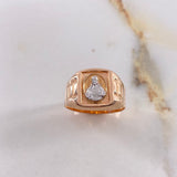 Anillo Sello Jesús 3.45gr / T9 1/4 / Correa Tres Oros $