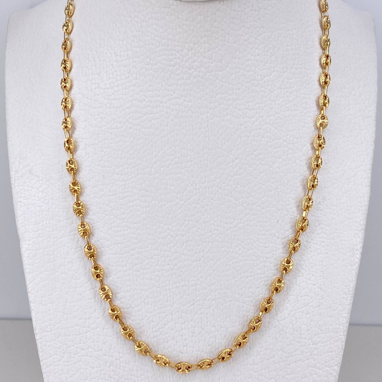 Cadena GC  6.1gr / 40cm / 3.5mm Diamantada Oro Amarillo 18K $