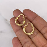 Candongas Tere 1.5gr / 2.8cm / Entorchadas Oro Amarillo 18K $