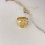 Anillo Sello Indio 3.65gr / T10 / Oro Amarillo $