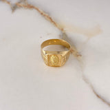 Anillo Sello Leon 3.85gr / T11 1/4 / Correa Oro Amarillo $