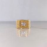 Anillo Sello Toro 3.1gr / T11 / Dos Oros Amarillo Blanco $