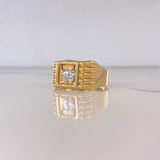 Anillo Sello Toro 3.1gr / T11 / Dos Oros Amarillo Blanco $