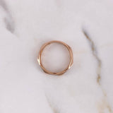 Anillo Argolla Rombos 2.65gr / T7 / Circones Blancos Dos Oros Blanco Rosa 18K $