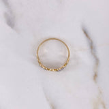 Anillo Corazones 1.55gr / T5 1/2 / Circones Blancos Dos Oros Amarillo Blanco 18K $