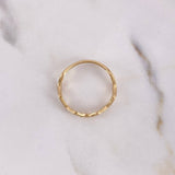 Anillo ZigZag 1.55gr / T6 3/4 / Circones Blancos Oro Amarillo 18K $