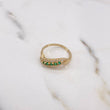 Anillo Banda 2.45gr / T7 / Circones Blancos Verdes Oro Amarillo 18K $