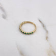 Anillo Argolla Churumbela 1.55gr / T5 3/4 / Circones Verdes Oro Amarillo 18K $