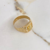 Anillo Sello Sagrado Corazón 3.8gr / T11 1/4 / Correa Oro Amarillo $