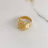 Anillo Sello Sagrado Corazón 3.8gr / T8 / Liso Oro Amarillo $