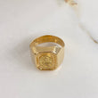 Anillo Sello Sagrado Corazón 3.8gr / T8 / Liso Oro Amarillo $