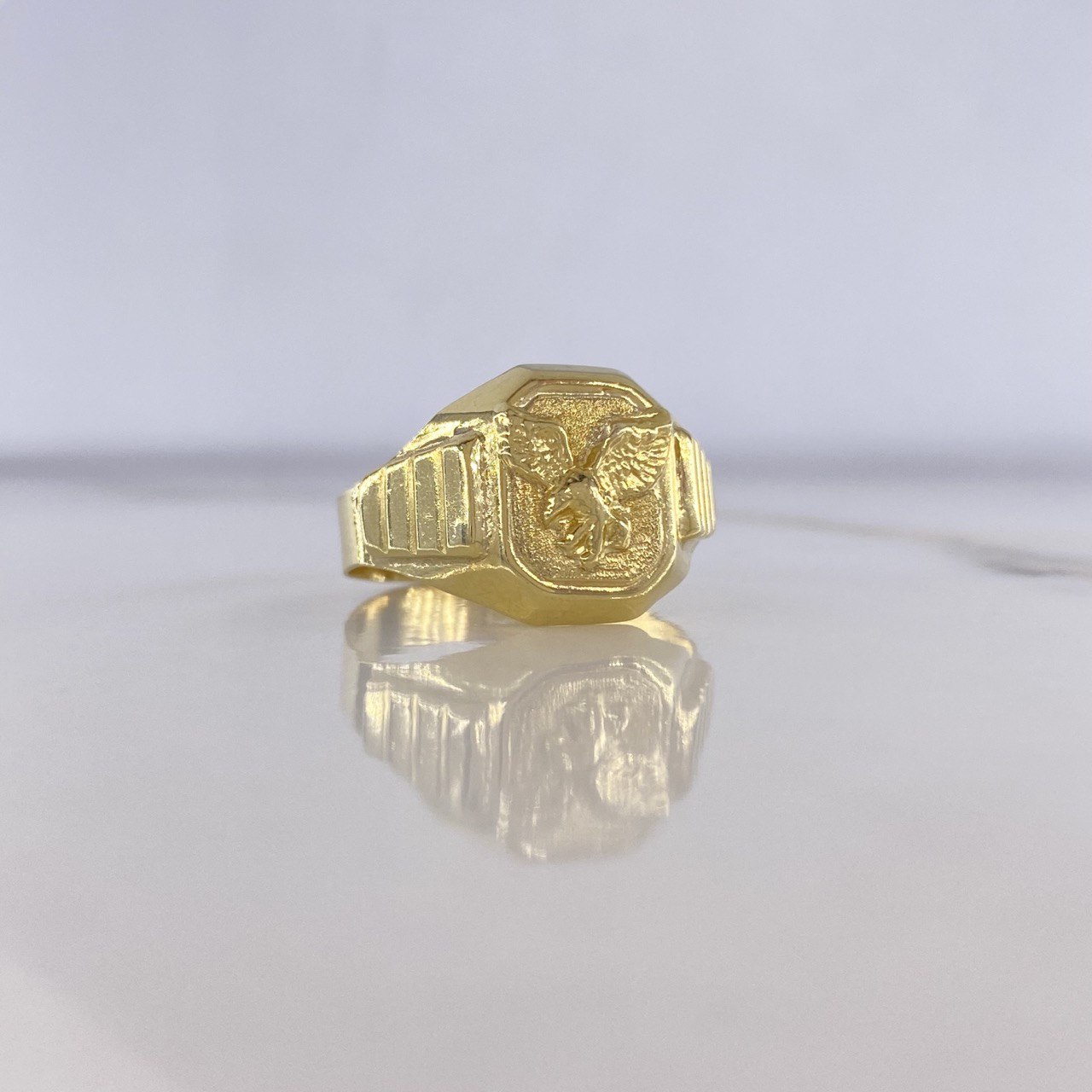 Anillo Sello Aguila 4.55gr / T10 3/4 / Oro Amarillo $