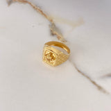 Anillo Sello Brujula 4.25gr / T11 / Oro Amarillo $