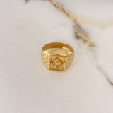 Anillo Sello Brujula 4.25gr / T11 / Oro Amarillo $