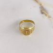 Anillo Sello Cristo 4.3gr / T11 3/4 / Punteado Oro Amarillo $