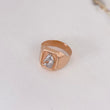 Anillo Sello Caballo 3.7gr / T10 / Dos Oros Blanco Rosa $