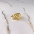 Anillo Sello Palma 3.7gr / T9 1/4 / Correa Oro Amarillo $