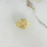 Anillo Sello Ancla 3.65gr / T10 1/2 / Bolsa Dinero Oro Amarillo $