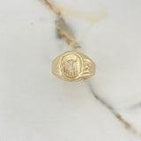 Anillo Sello Cristo 3.25gr / T11 1/2 / Oro Amarillo $