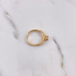 Anillo Solitario Churumbela 2.4gr / T6 1/2 / Circones Blancos Oro Amarillo $