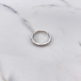 Anillo Argolla Churumbela 1.75gr / T6 1/4 / Hondas Circones Blancos Oro Blanco $