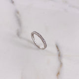 Anillo Argolla Churumbela 1.75gr / T6 1/4 / Hondas Circones Blancos Oro Blanco $