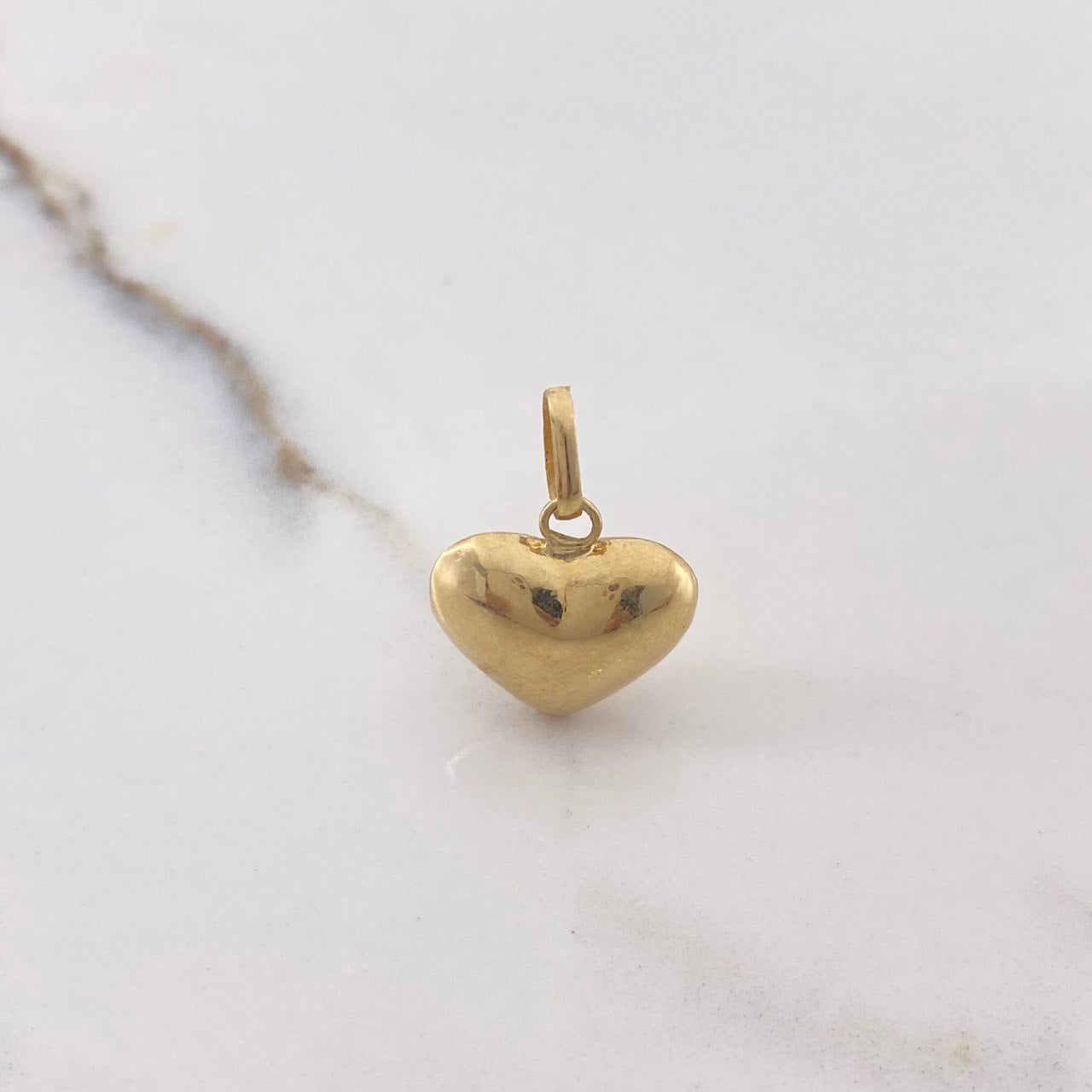 Dije Corazón 1.1gr / 2cm / Soplado Oro Amarillo $