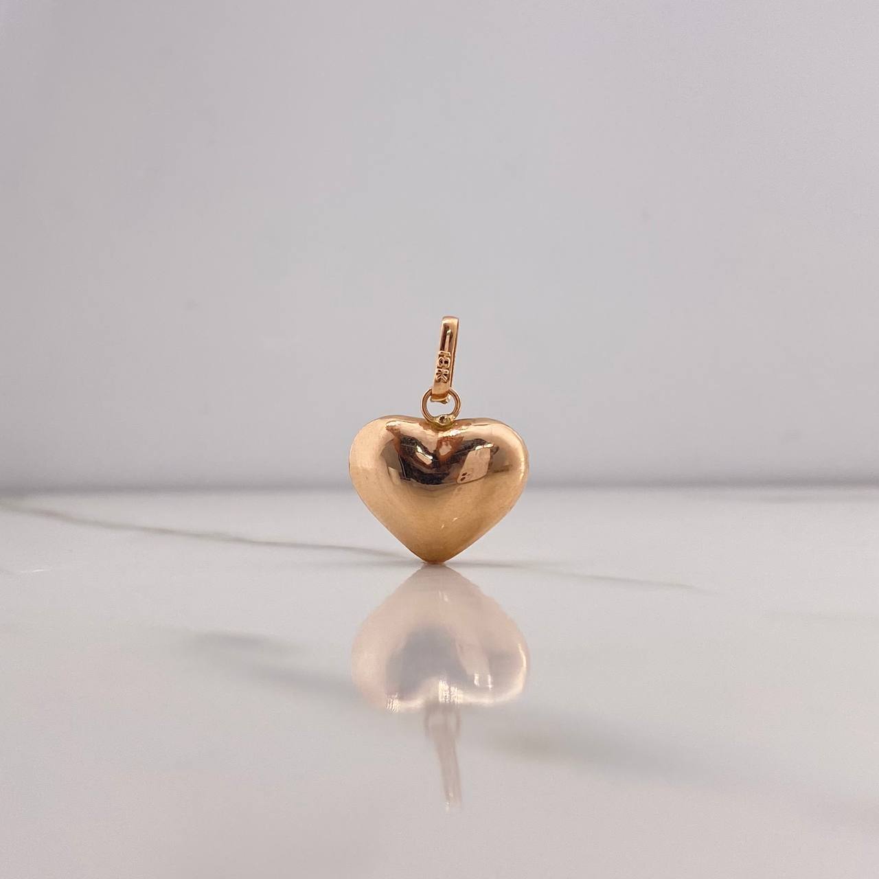 Dije Corazón 1.05gr / 2cm / Soplado Oro Rosa $