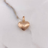 Dije Corazón 1.05gr / 2cm / Soplado Oro Rosa $