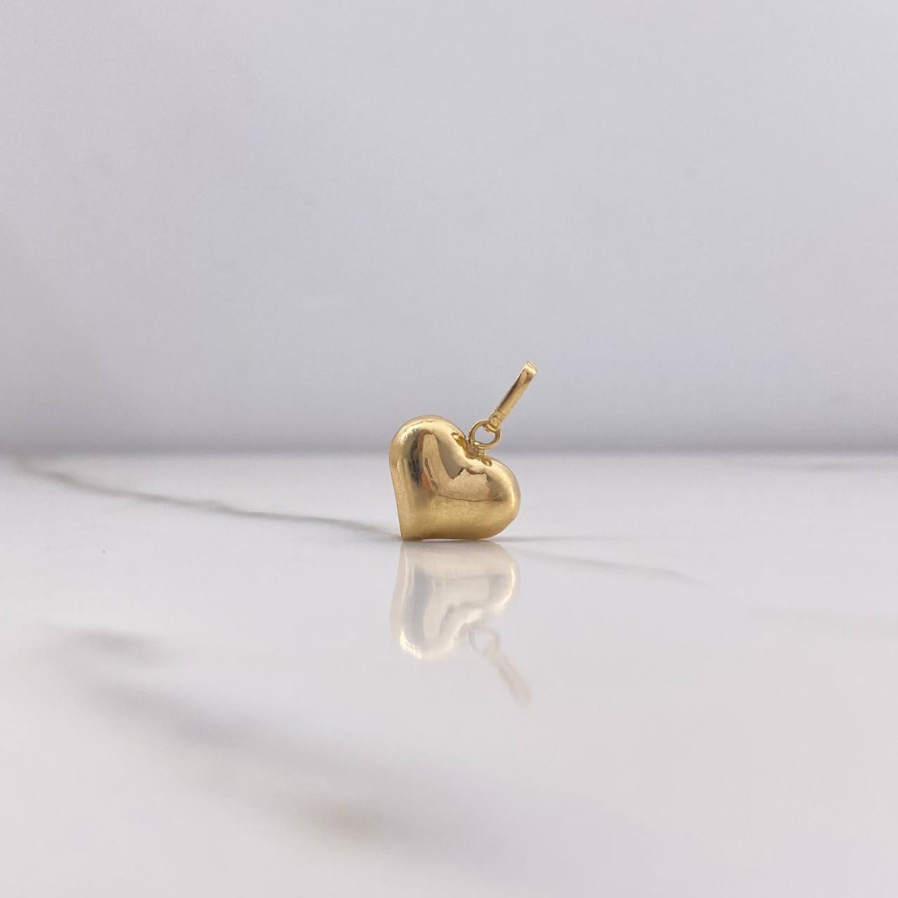 Dije Corazón 0.6gr / 1.7cm / Soplado Oro Amarillo $