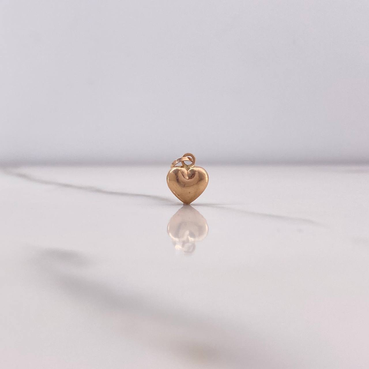 Dije Corazón 0.25gr / 1.3cm / Soplado Oro Rosa $