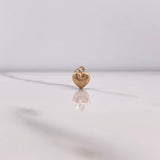 Dije Corazón 0.25gr / 1.3cm / Soplado Oro Rosa $