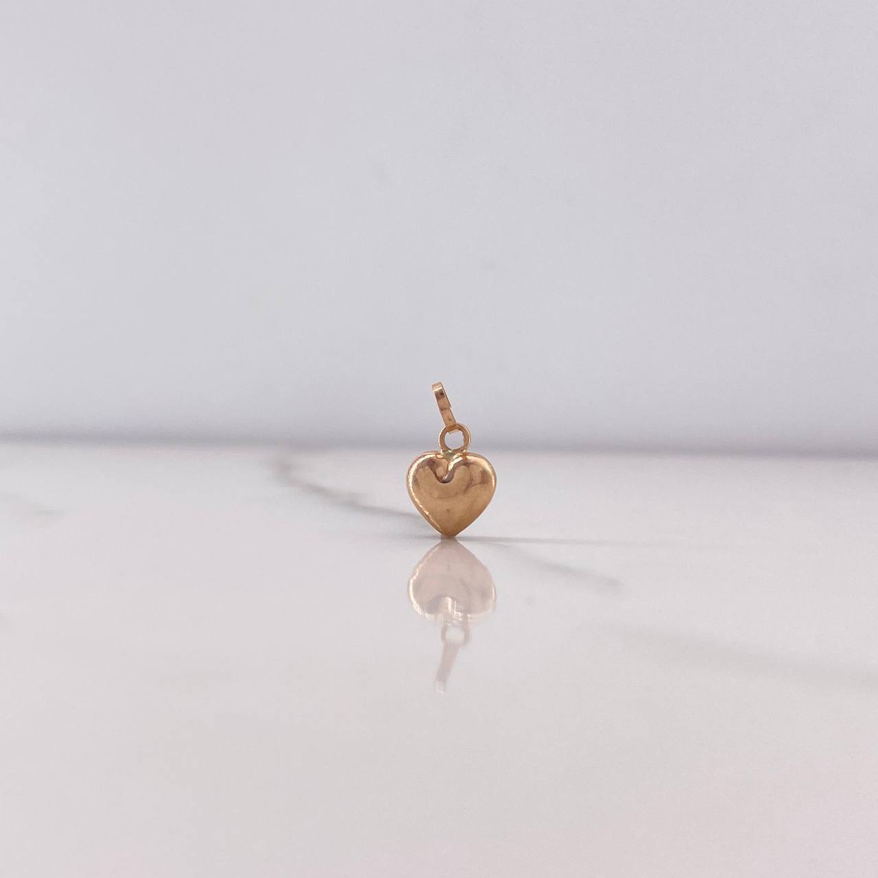 Dije Corazón 0.25gr / 1.3cm / Soplado Oro Rosa $