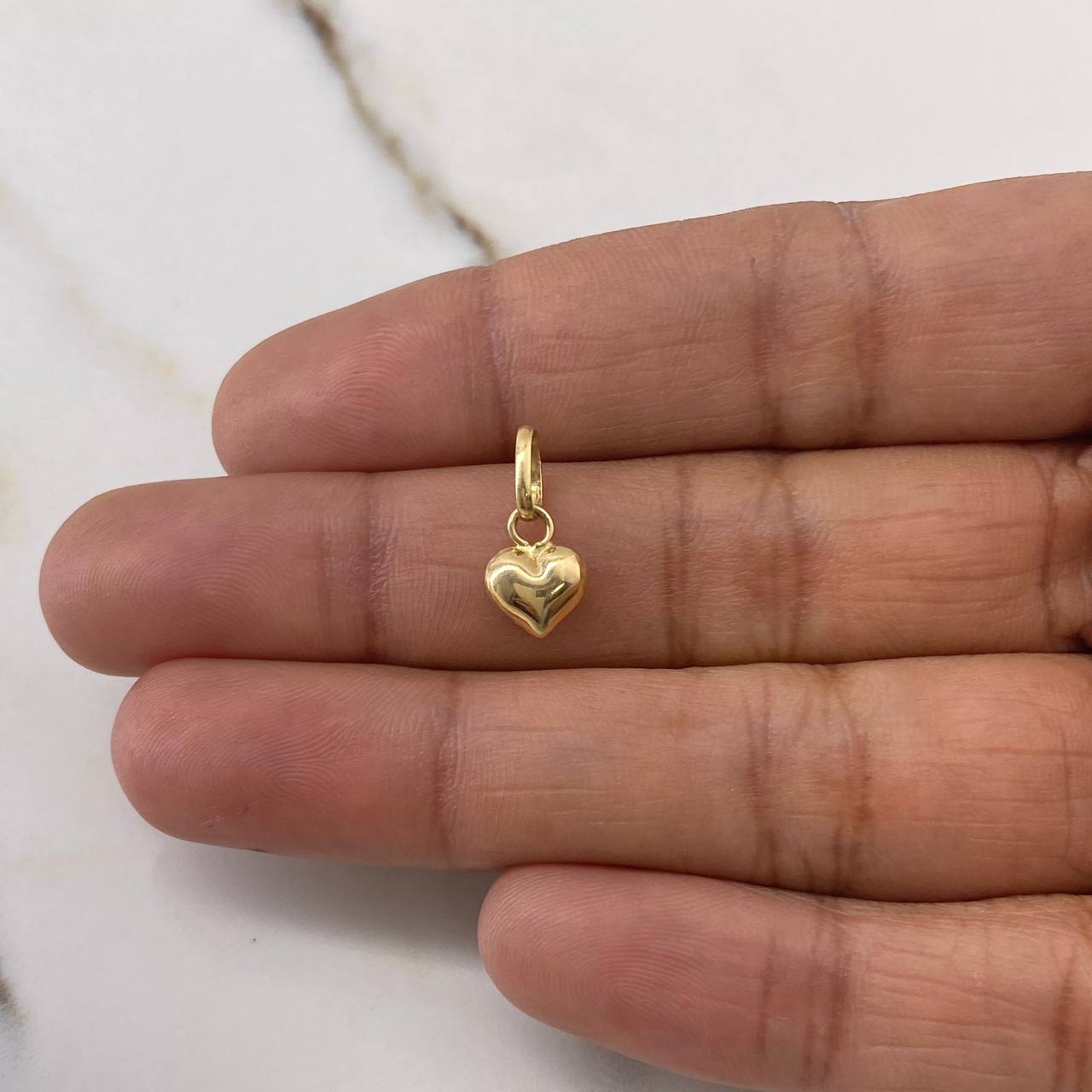 Dije Corazón Soplado 0.4gr / Liso Oro Amarillo $