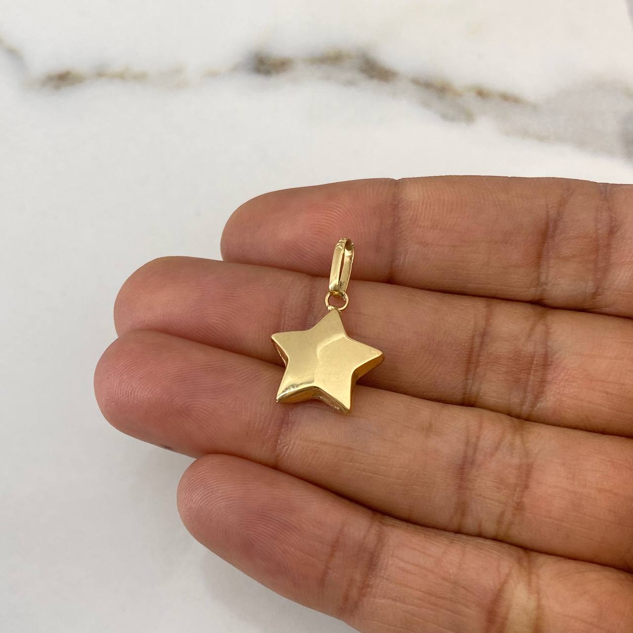 Dije Estrella 0.8gr / 2.1cm Troquelado Oro Amarillo