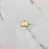 Dije Placa Pergamino 0.8gr / 2.3cm / 10.3mm*10.2mm Liso Oro Amarillo Oro Amarillo $