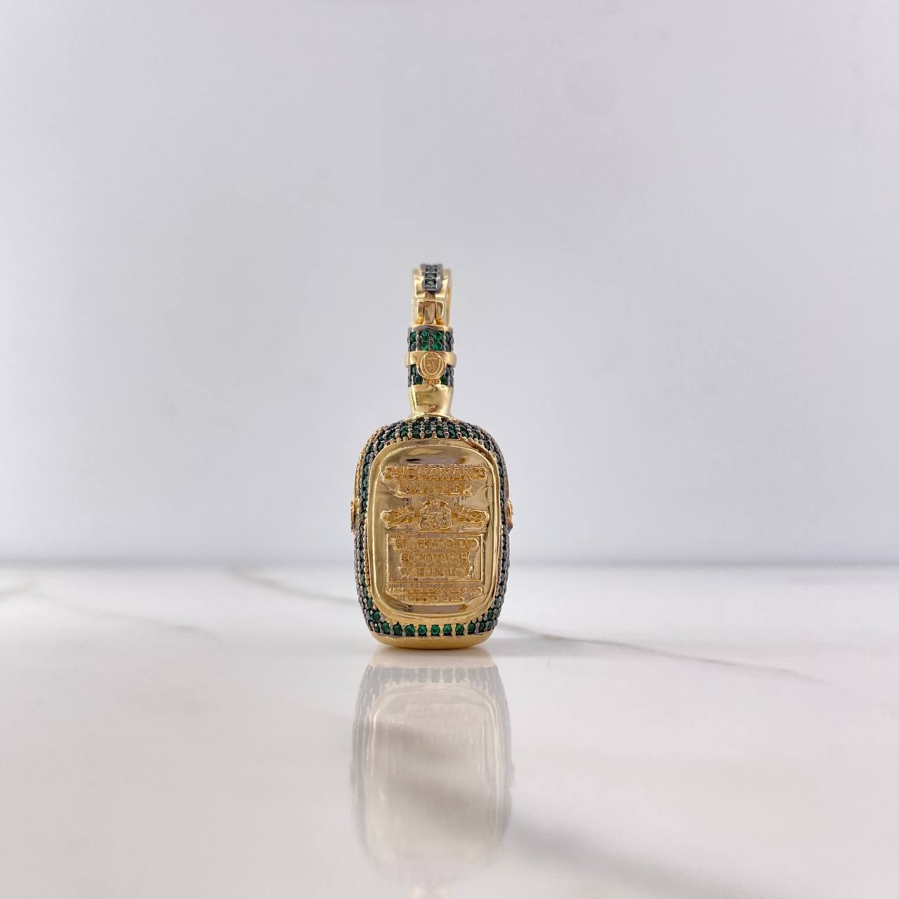 Dije Botella Buchanan´s 14.7gr / 4.6cm / Circones Verdes Oro Amarillo &