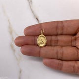 Dije Virgen De Santa Marta 1.15gr / 2.4cm / Troquelado Oro Amarillo $