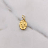 Dije Virgen Milagrosa 1.4gr / 2.5cm / Troquelado Oro Amarillo $