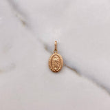 Dije Virgen Guadalupe 0.45gr / 2cm / Troquelado Oro Rosa $