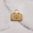 Dije Cartera 6.3gr / 2.5cm / Circones Blancos Oro Amarillo $