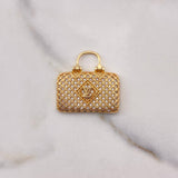 Dije Cartera 6.3gr / 2.5cm / Circones Blancos Oro Amarillo $