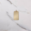 Dije Placa Rectangular Lisa 2.25gr / 4cm / 35mm*15mm Oro Amarillo $