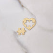 Herraje Corazón Pareja 1.7gr / 2cm / 20mm*20mm Rompecabezas Oro Amarillo $