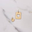 Dije Placa Corazon Pareja 1.85gr / 2.3cm / 17mm*13mm Liso Oro Amarillo $