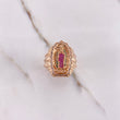 Anillo Virgen Guadalupe Silueta 11.35gr / T11 1/2 / Circones Blancos Verdes Fucsias Oro Rosa $