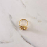 Anillo Oso 7.85gr / T7 1/4 / Circones Blancos Azules Negros Oro Amarillo $