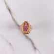 Anillo Virgen Guadalupe Silueta 6.7gr / T6 1/2 / Circones Blancos Azules Fucsias Oro Rosa $