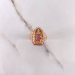 Anillo Virgen Guadalupe Silueta 6.9gr / T7 3/4 / Circones Blancos Verdes Fucsias Oro Rosa $