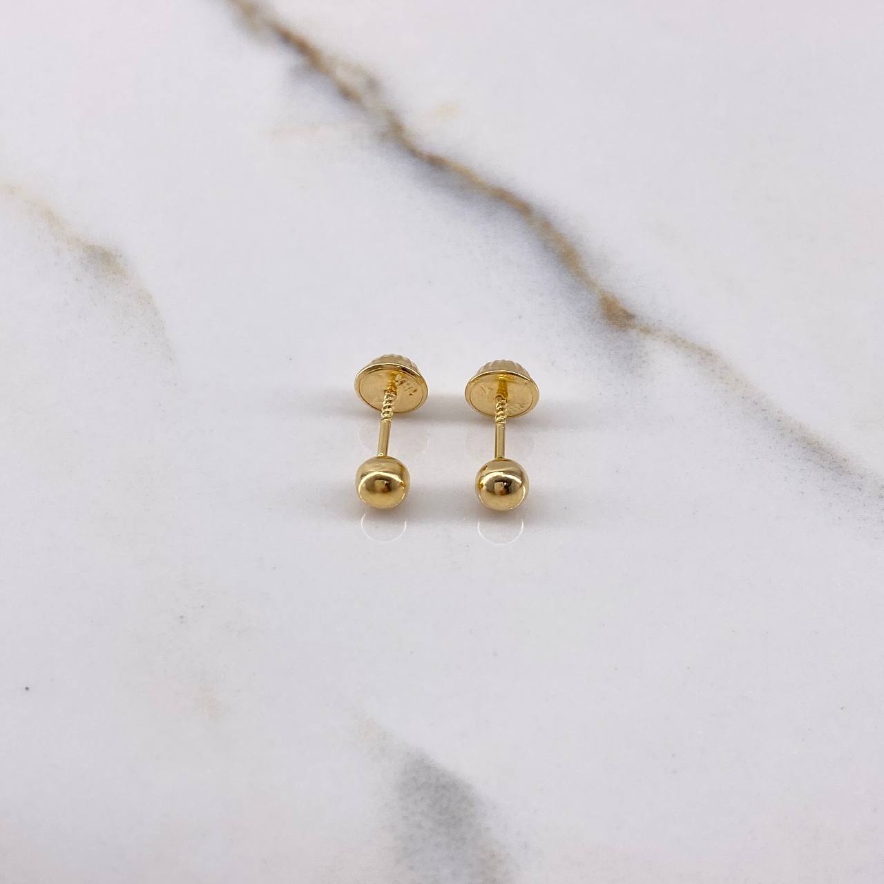 Topos Bola 0.5gr / 4mm Lisa Oro Amarillo $